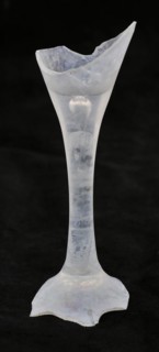 Fragment of goblet with slender stem, in which an air bubble, pontilemark, drinking glass drinking utensils tableware holder
