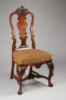 Walnut Queen Anne chair, chair furniture furniture interior design walnut beech wood velours burr walnut wood, Carving