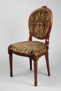 Mahogany Louis Seize medallion chair, medallion chair seat seating furniture interior design wood mahogany velvet metal