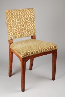 Simple elm wood straight chair, upright chair seat furniture furniture interior design wood elm wood velvet, Moss green velor
