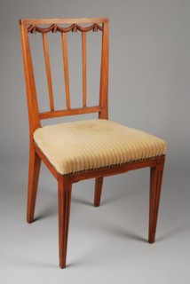Egg-wood Louis Seize chair, chair furniture furniture interior design wood elm wood velvet, Three bars in the back above
