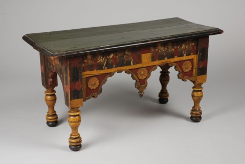 Softwood bed base, sofa furniture furniture interior design wood coniferous paint textile, Twisted legs and tufts in lines