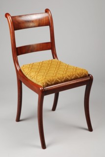 Mahogany Biedermeier chair, chair furniture furniture interior design wood mahogany velvet, Two mahogany Biedermeier chairs