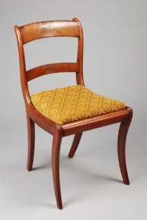 Mahogany Biedermeier chair, chair seating furniture furniture interior design wood mahogany velvet, Veneered hood and lining