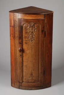 Oak rococo corner cupplate, corner cupboard cupboard cupboard furniture furniture interior decoration wood oak wood pine, Round