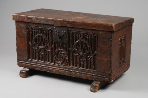 Oak box, casket cabinet furniture furniture interior design wood oak wood paint, Oak box, on two sled legs with carvings