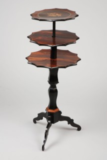 Twelve-cornered etagere, standard furniture interior fittings wood mahogany softwood beechwood rosewood satinwood brass copper