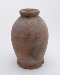 Pottery pot on stand, baluster shape, was used in the sugar industry, sugar bowl pot holder soil find ceramic earthenware glaze