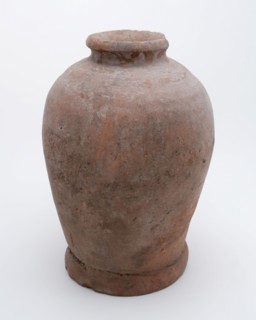 Pottery pot on stand, baluster shape, was used in the sugar industry, sugar bowl pot holder soil find ceramic earthenware glaze