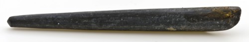 Fragment of slate griffel, writing pen, griffel writing pen soil find slate stone, sawn cut Fragment slate slate.
