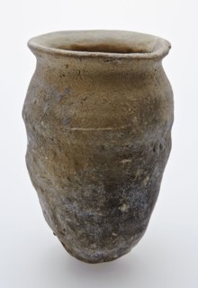 Earthenware pot, possibly hot pot of stove, pot holder found in the earthenware ceramic pottery, hand turned hand shaped pottery