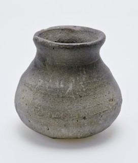 Small earthenware pot, ball pot with upright neck edge, ball pot utensils earthenware ceramic pottery, hand-shaped baked Pottery