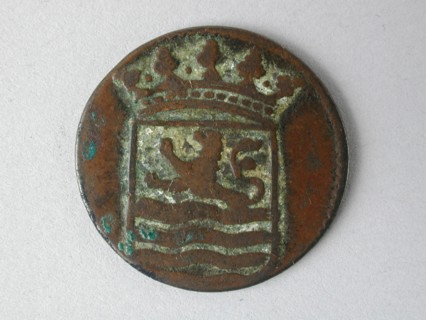 Germany, coin of the VOC, beaten in Zeeland, penny coin money swap bronze metal 3.62 grams minted German. bronze. Coin