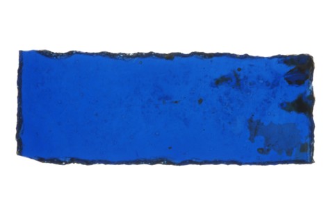 Small window of deep blue window glass, window glass building material soil find glass, cast drawn cut painted baked Small