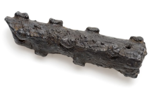 Tin bar or club with excellent lumps, spring holder, artifact holder soil find tin metal, w 0.9 cast Small pewter object