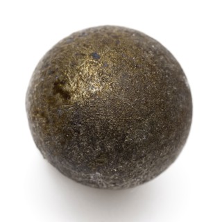 Metal button, brass ball with iron eye, knot clothing accessory clothing soil find copper brass iron metal, cast Metal knot