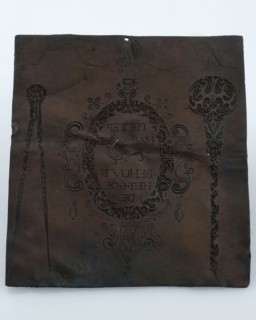 Copper printing plate of ex-libris With name and saying, cliché printing equipment soil find copper, minted engraved Small