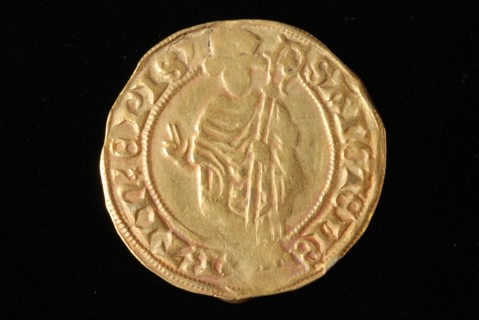 Rudolf van Diepholt (muntheer 1431 - 1455), St. Martinusgoudgulden, Bisdom Utrecht, bishop Rudolf van Diepholt, postulate gold