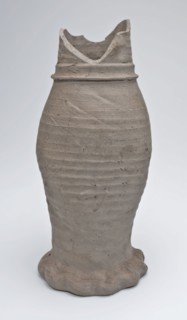 Trunk of Jug or jacobakan stoneware, on pinched foot, Jug or jacobakan jug crockery holder soil find ceramic stoneware glaze