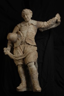 Pieter Rijckx, Sculpture boys' dormitories Burgerweeshuis, left orphan boy, facade sculpture sculpture footage building