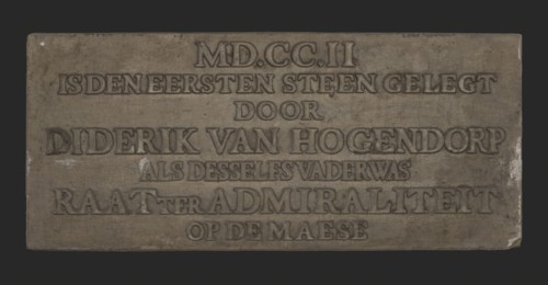 Facing brick with MD.CC.II is the first stone laid by Diderik van Hogendorp ... Maese, facade stone building component sandstone