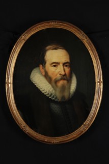copy after: Michiel Jansz. van, Portrait of Johan van Oldenbarnevelt, portrait painting visual material wood oil, Standing
