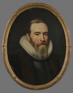 copy after: Michiel Jansz. van, Portrait of Johan van Oldenbarnevelt, portrait painting visual material wood oil panel, Oval