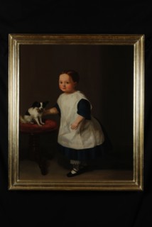 Francina Louise Schot?, Portrait of daughter of Pierre Henri Martin, portrait painting canvas linen oil painting, Standing