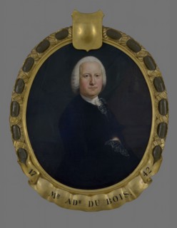 Jean Humbert, Portrait of Abraham Adriaen du Bois (1713-1774), portrait painting imagery linen oil painting, Oval portrait