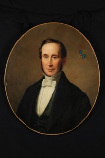 Robert van Eijsden, Portrait of Adriaen Theodore Prins (1803-1857), portrait painting canvas linen oil painting, Oval portrait