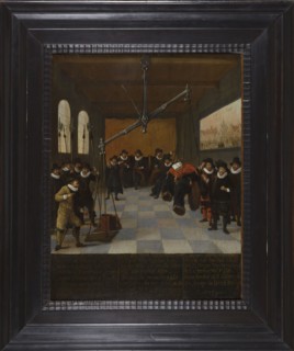 after: gravure van Savrij, 1619, Libra (equator) of Holland or Hollandsche Transformation, painting visual material wood oil