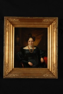 Petrus van Schendel, Portrait of woman from Bernet, portrait painting visual material wood oil painting panel, Standing
