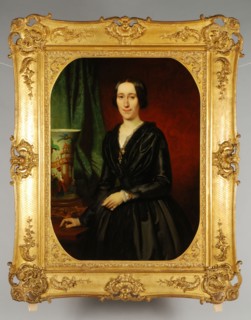 Willem Hendrik Schmidt, Portrait of Elisabeth van Hoboken (1819-1888), portrait painting footage linen oil painting wood canvas