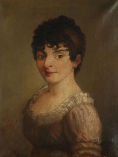 Copy: Jakob Smits (Rotterdam 1855 - Mol 1928), Portrait of Mary Ives Browne, portrait painting footage linen oil painting wood