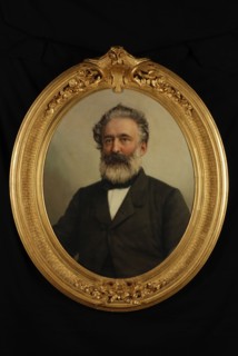 Portrait of Jan Bastiaan Molewater (1813-1864), portrait painting visual material linen oil painting canvas, Oval portrait