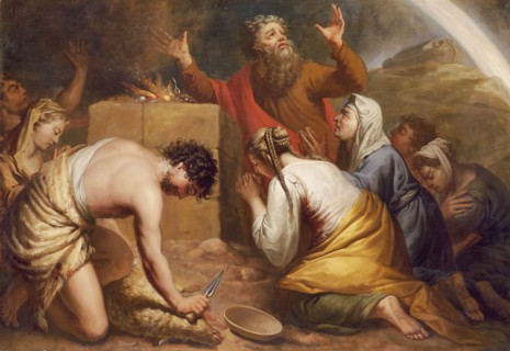 Elias van Nijmegen, God's covenant with Noah, wallpaper painting canvas linen oil painting, After Noah had let all the animals