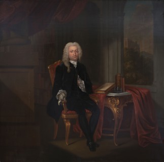 Jan Stolker, Posthumously painted portrait of Willem Schepers, chimney piece portrait painting material linen oilpaint wood