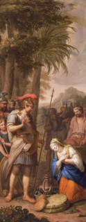 Elias van Nijmegen, Abigael for David, wallpaper painting canvas linen oil painting, Abigael is the wife of Nabal rich rancher