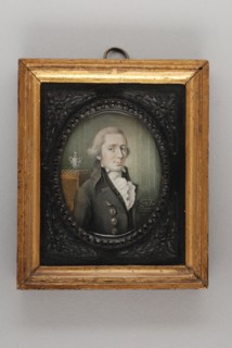 Gijsbertus Johannus van den Berg, Portrait miniature by Mathijs Pieter van der Burght, portrait miniature painting footage gold