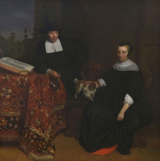 Jan van Rossum (werkzaam 1654 - 1678), Portrait of possibly Willem Jansz Verbruggen (c. 1620-1678) and his 2nd wife Geertrui