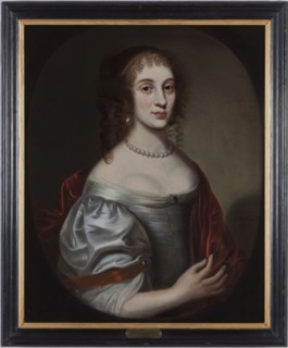 H.J. de Jager (werkzaam 1660 - 1676), Portrait of Maria de Riemer? (1655-1714), portrait painting footage linen oil painting