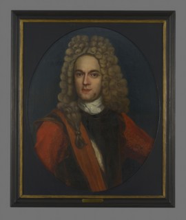 Portrait of mr. Sebastiaan Bernaige (1685-1728), portrait painting material linen oil painting, Standing rectangular portrait of