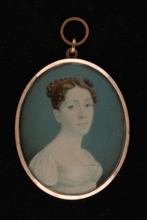 Portrait miniature of Magdalena van IJzendoorn (1780-1801), portrait miniature medallion painting footage ivory paint enamel