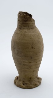Gray stoneware jug, Jug or jacobakan, on pinch, Jug or jacobakan jug crockery holder soil find ceramic stoneware, hand-turned