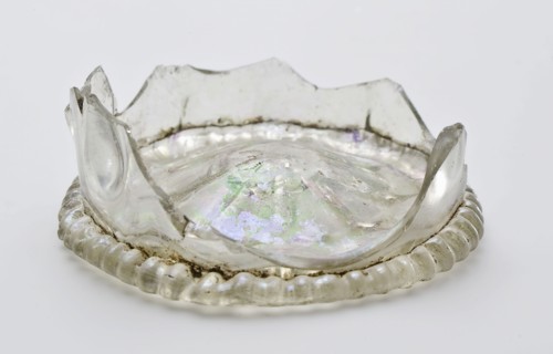 Fragment of stand ring, bottom and part wall of nodule cup, mug drinking glass drinking utensils tableware holder soil find