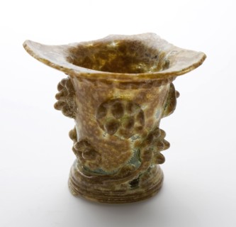 Fragment of part of foot, soil, trunk and starter of calyx of roemer, roemer wineglass drinking glass drinking utensils