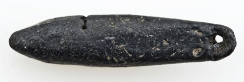 Drop-shaped lead weight, fishing lead, lead weight ground find lead metal, cast drilled Stretched drop-shaped solid metal object