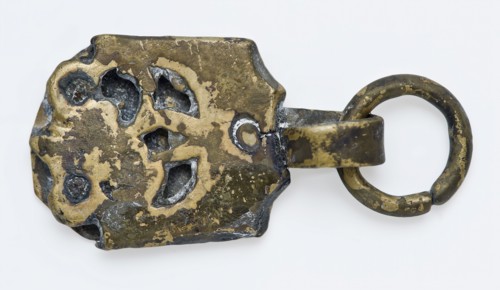Double belt tongue to eye, part of belt buckle, belt attachment accessory ground finding copper metal, Double fitting plate