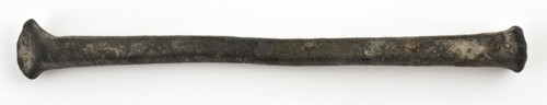 Three pewter spoon stalks without container, the largest of which has an onset, spoon cutlery soil find tin metal largest, cast
