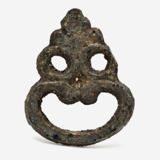 Metal belt buckle with three eyes, buckle belt clothing accessory clothing soil find brass copper metal, w 2.2 cast Belt buckle